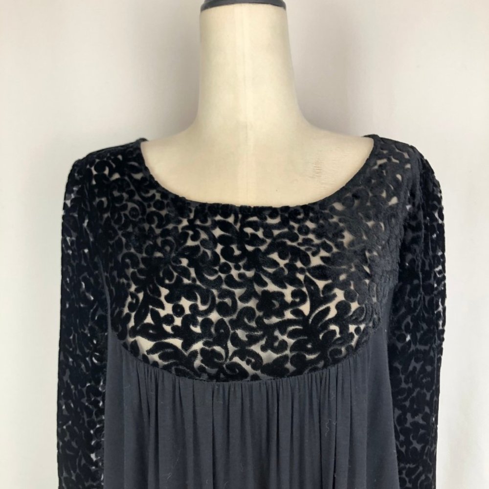 Sunday in Brooklyn Velvet Burnout Knit Top Anthro - Picture 5 of 8